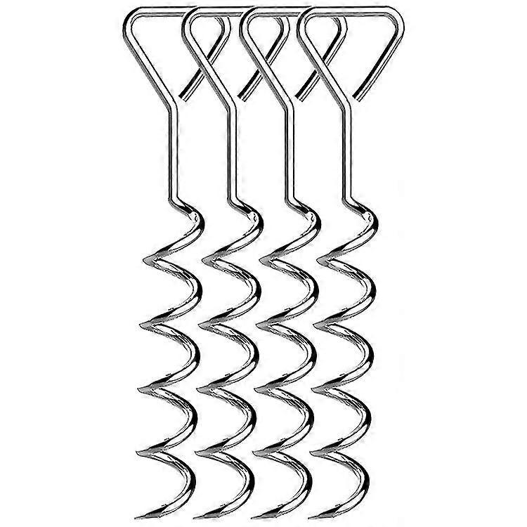 Robust Trampoline Anchor Kit Including Ground Anchor Kit with Four Attachments