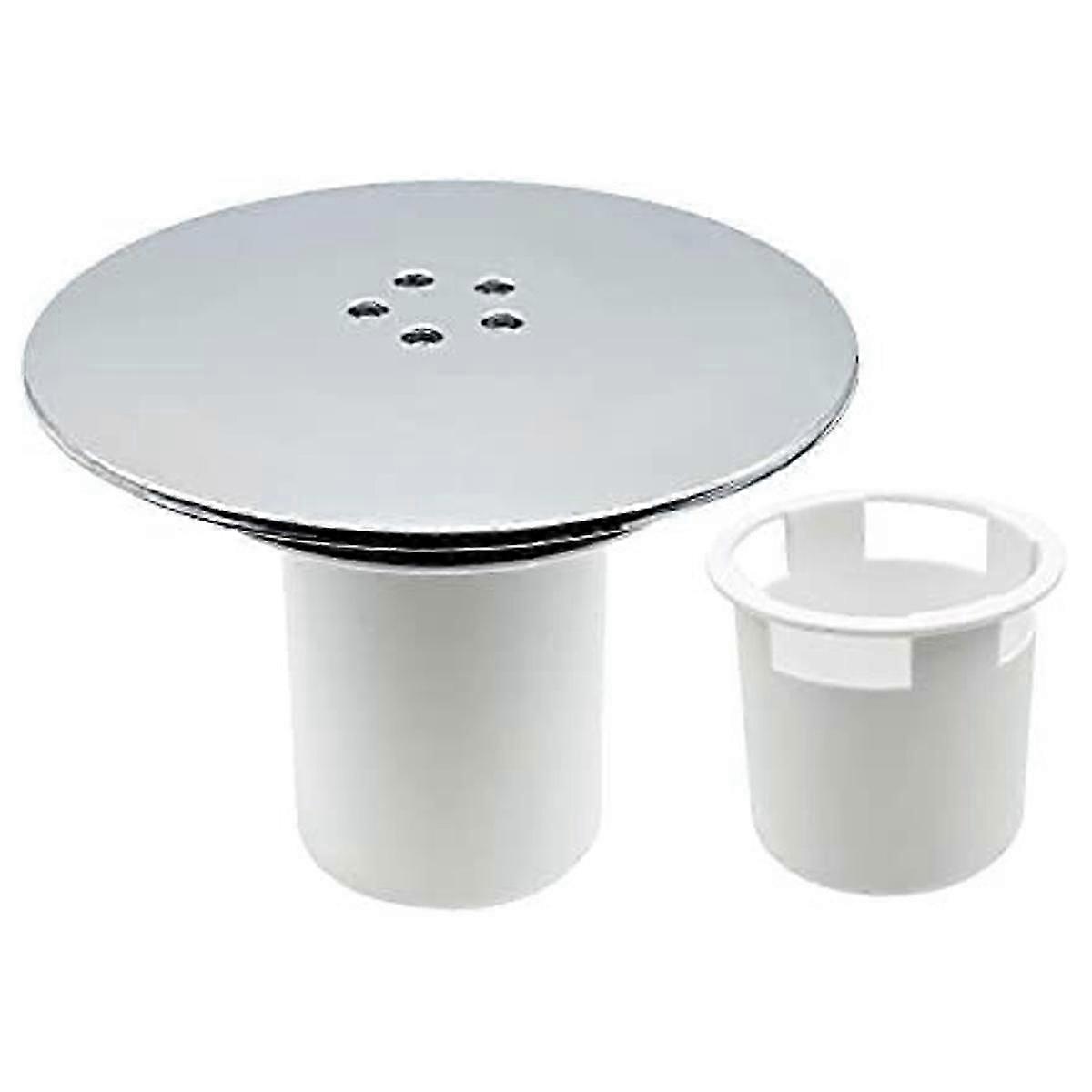 115mm Universal Chrome Shower Plug & Siphon Cover, Fast Flow