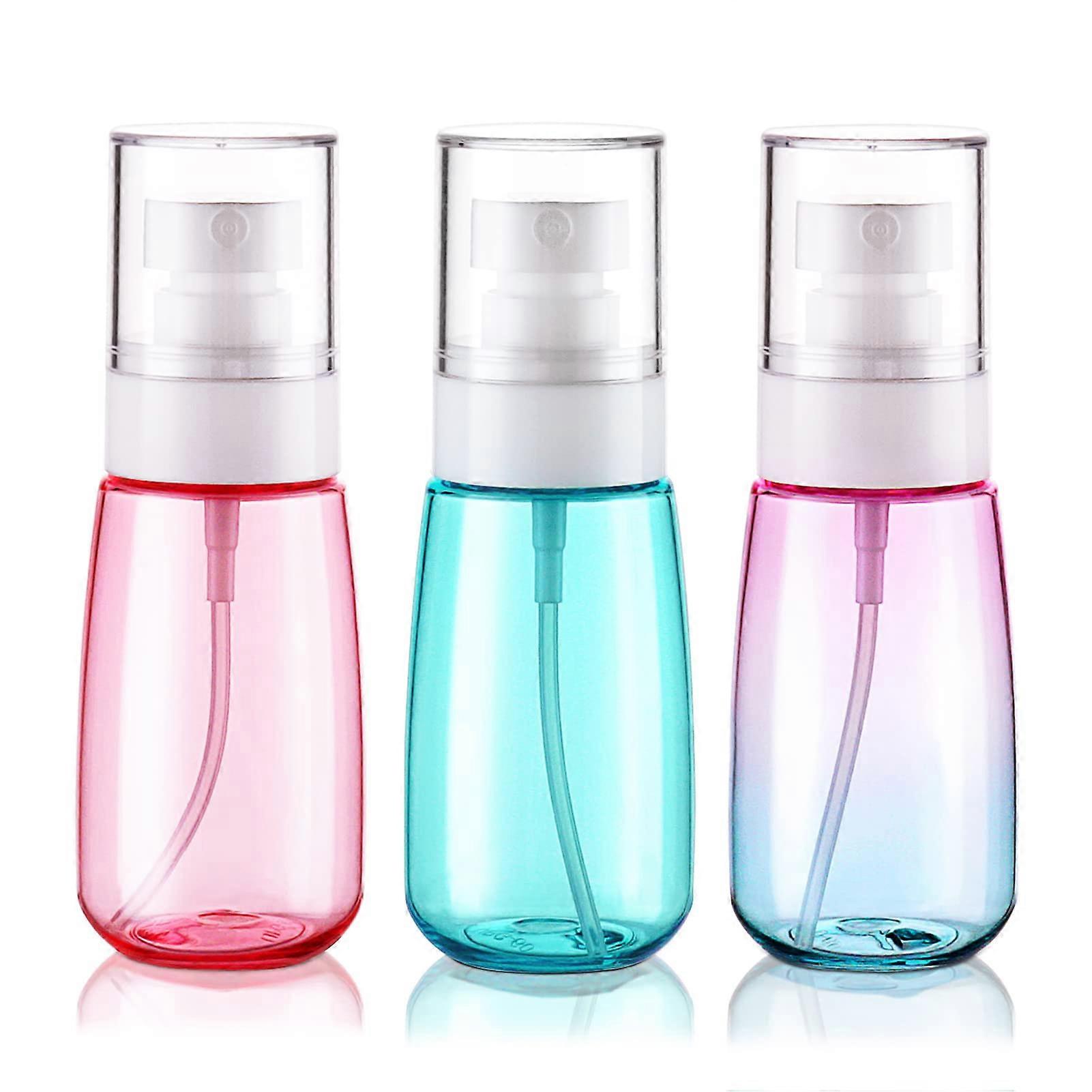 Travel Spray Bottle TSA Approved 2oz 60ml 3 Pack Leak Proof Fine Mist Empty Plastic Refillable for Perfume