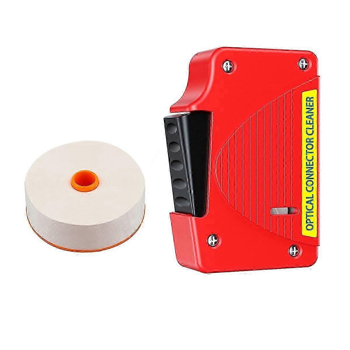 Fiber Optic Cleaner Cassette Fiber EndFace Cleaning Box Pigtail Cleaner+Cleaning Core for FC/SC//LC Optic Fiber Tools