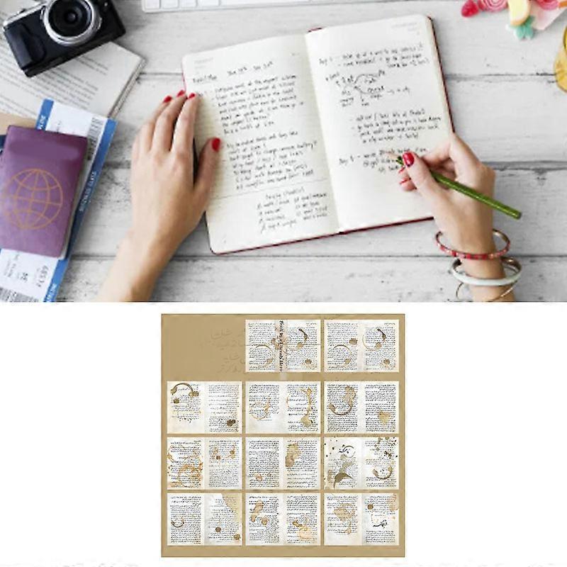 40 Sheets Vintage Manuscript Scrapbook Paper Type 2 Light Craft Paper