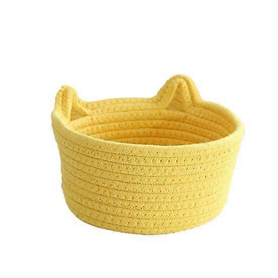 Sundries Basket Decorative Durable Hand Made Folding Large Capacity Storage Large Cotton Thread Storage Basket for Home