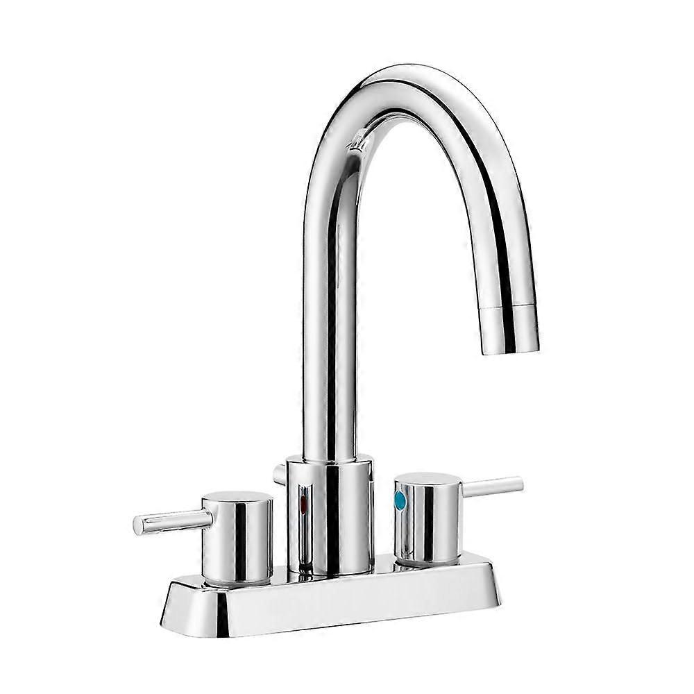548255 Centerset Faucet Polished Chrome Single Handle Bathroom Sink Faucet with 1.2 GPM Flow Rate