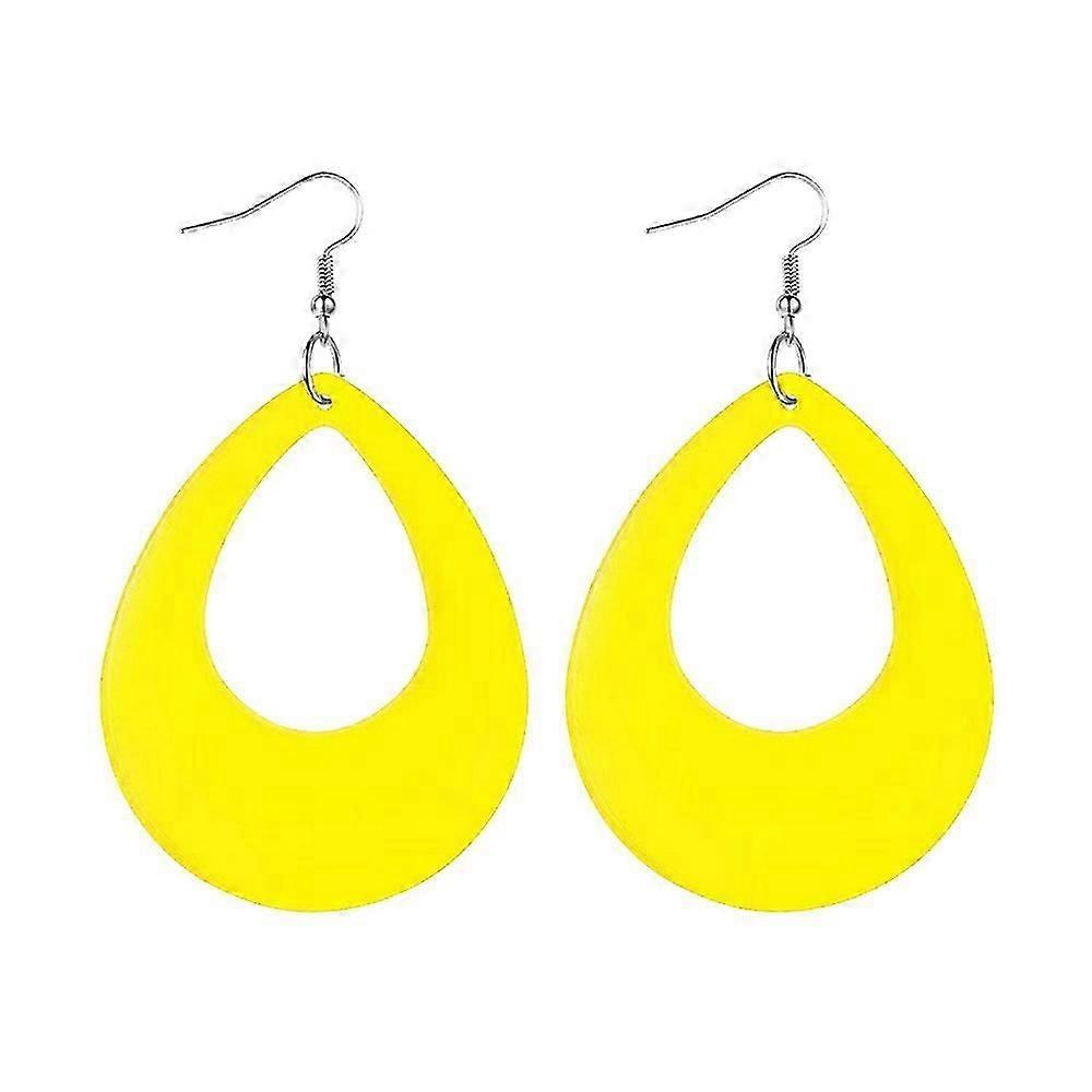 Oval Drop Acrylic Earrings, Vintage Simple Stud Earrings