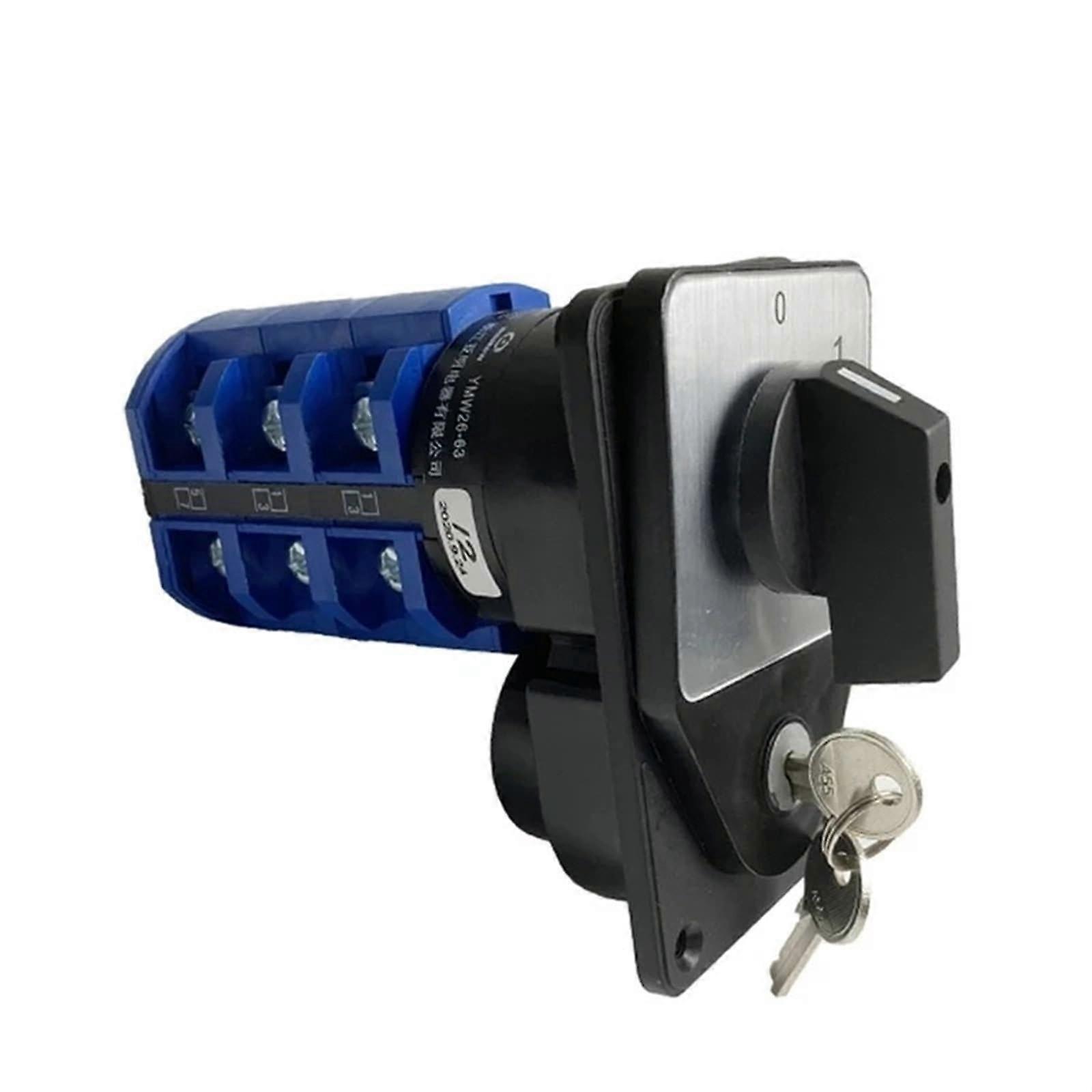 LW2663/3 OffON with Key 63A 690V Circuit Control Motor selector ThreePole Silver Contact YMW26 Conversion Rotary cam Switch(102)