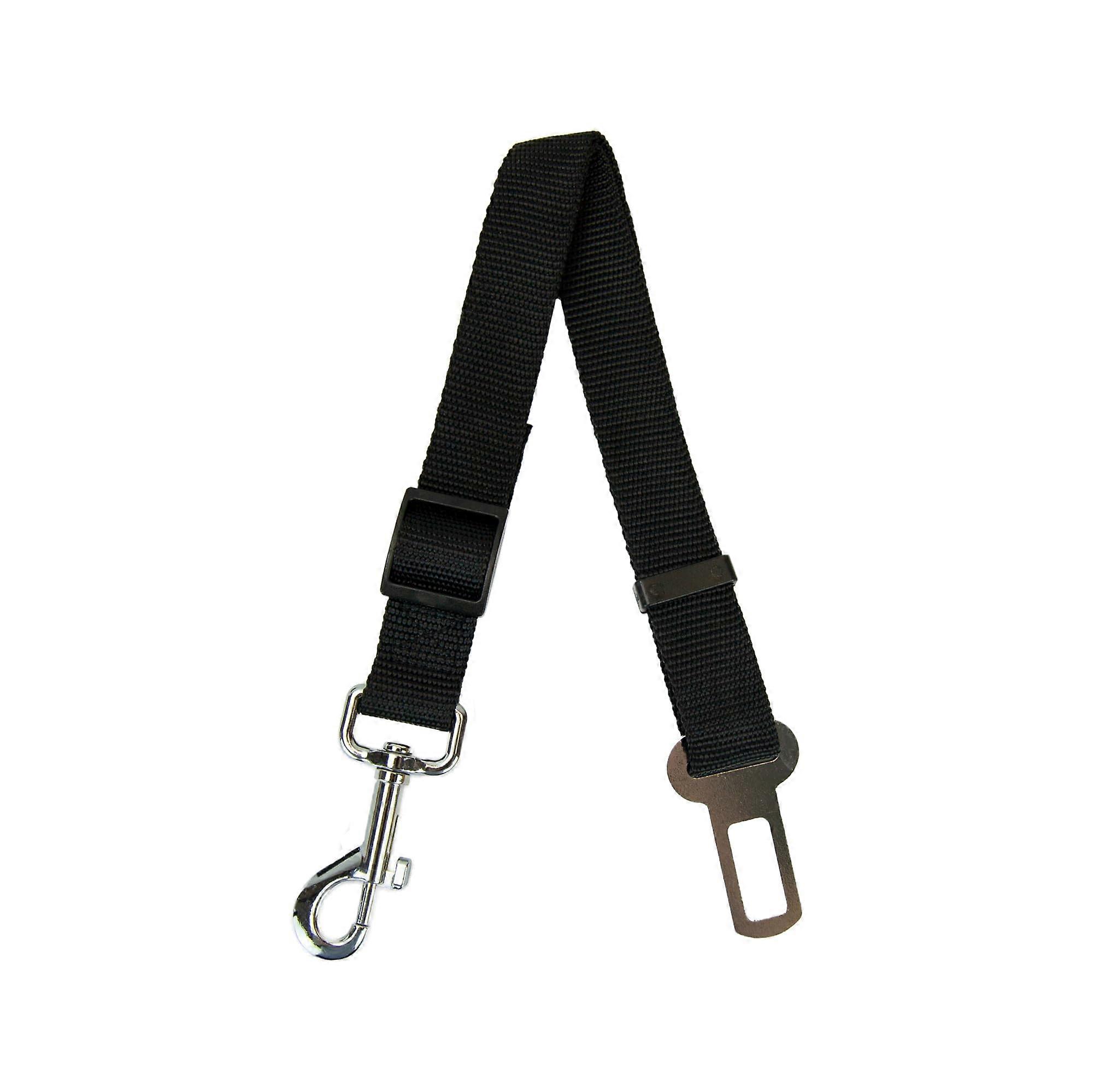 Dog Seatbelt Travel Strap for Small to Large Dogs, Adjustable Nylon Harness Compatible with Most Vehicles, Black Color