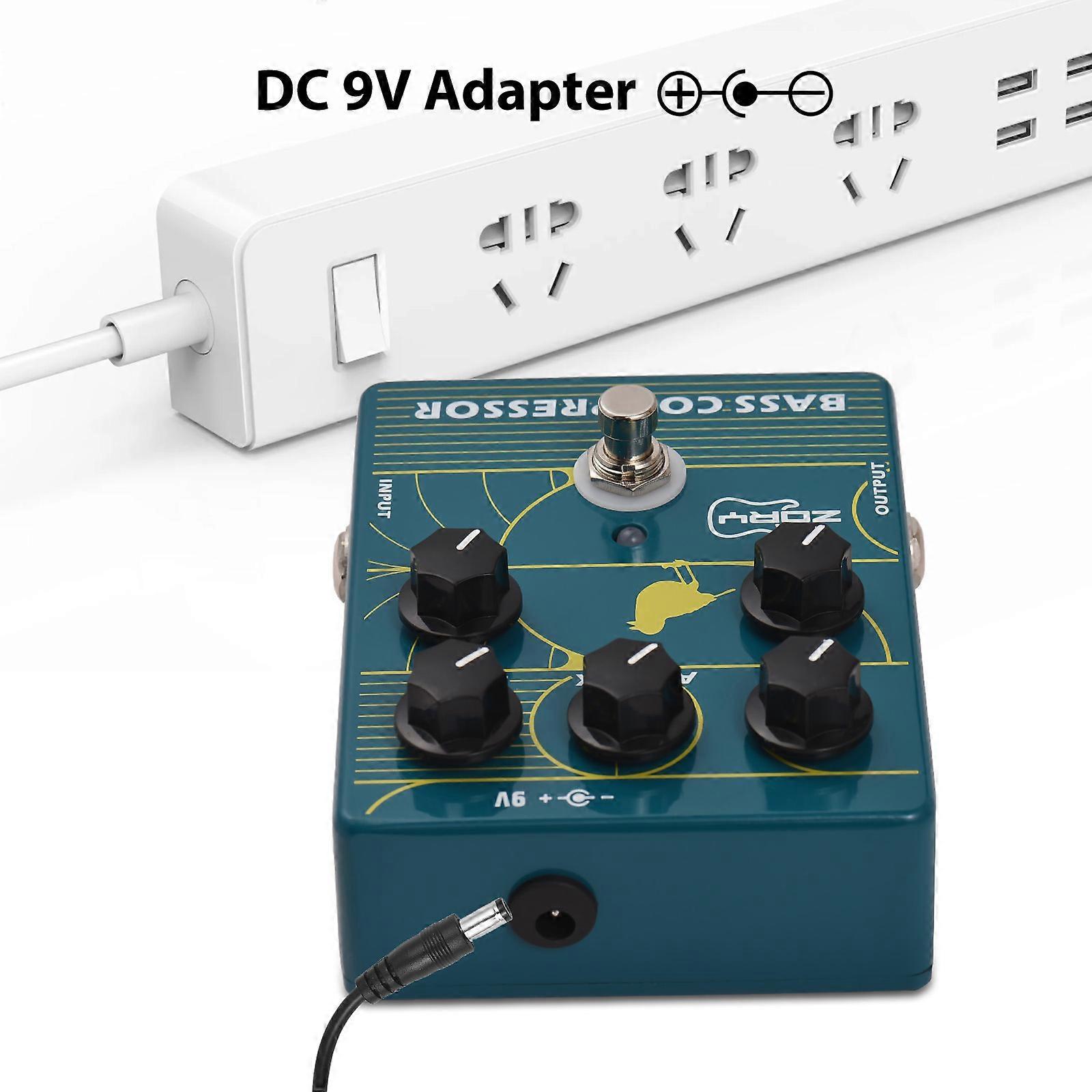 ZORY Effector for Electric Guitar Bass Amp True Bypass DC 9V 6.35mm Input/Output Interface Compressor Effects Pedal