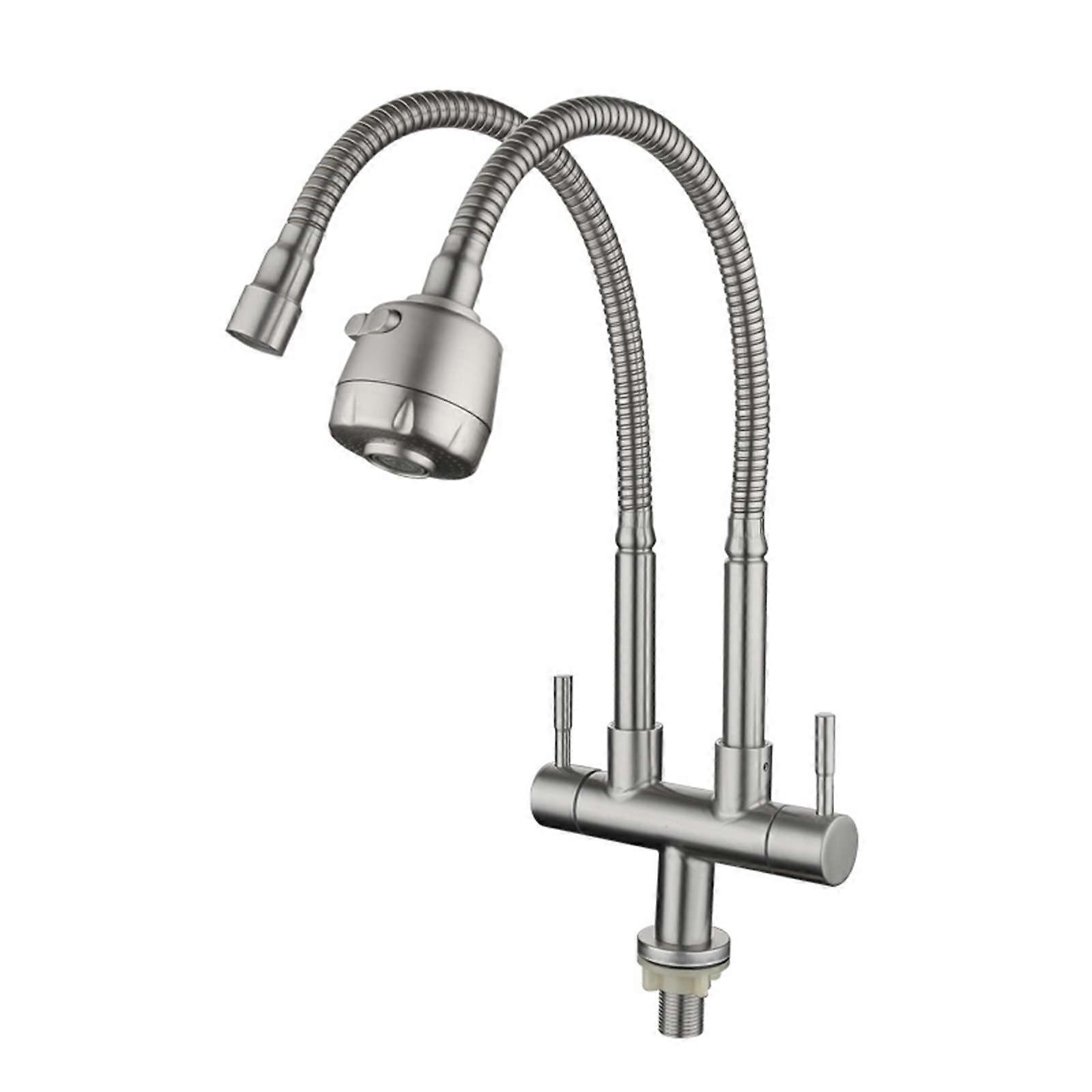 Kitchen Faucet Single Cold Water 360 ° Rotation Kitchen Sink Faucet Deck Mounted