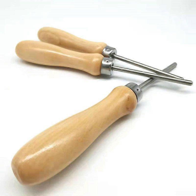 Racket Stringing Tool Badminton Tennis Wire Pulling Awl With Wooden Handle For Easy String Maintenance Sports Equipment Puller