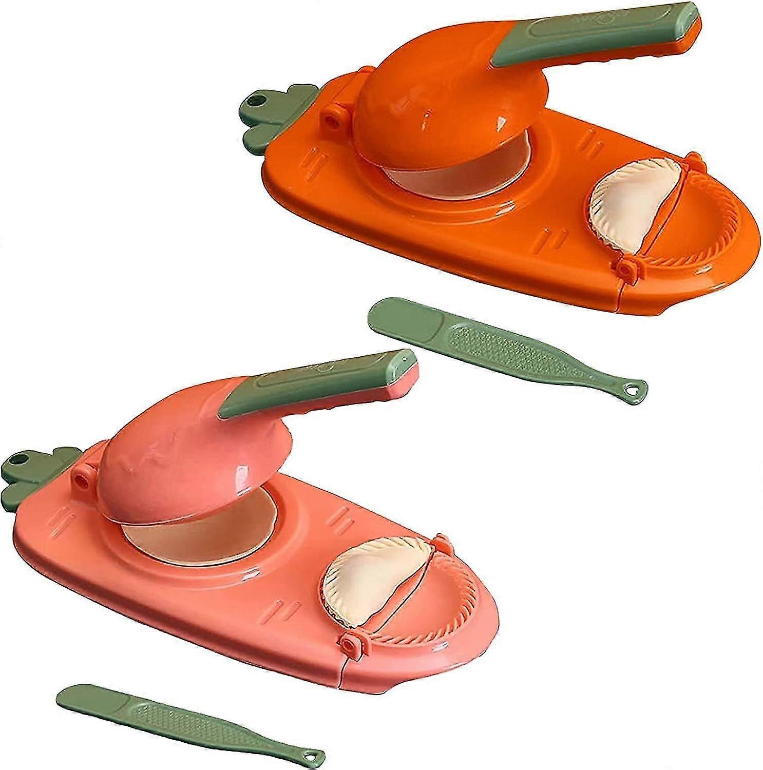 2 In 1 Dumpling Maker, Manual Dumpling Maker Mould, Kitchen Dumpling Making Tool, Baking Pastry Manual Artifact For Making Dumpling Skin Wrapping (pk+
