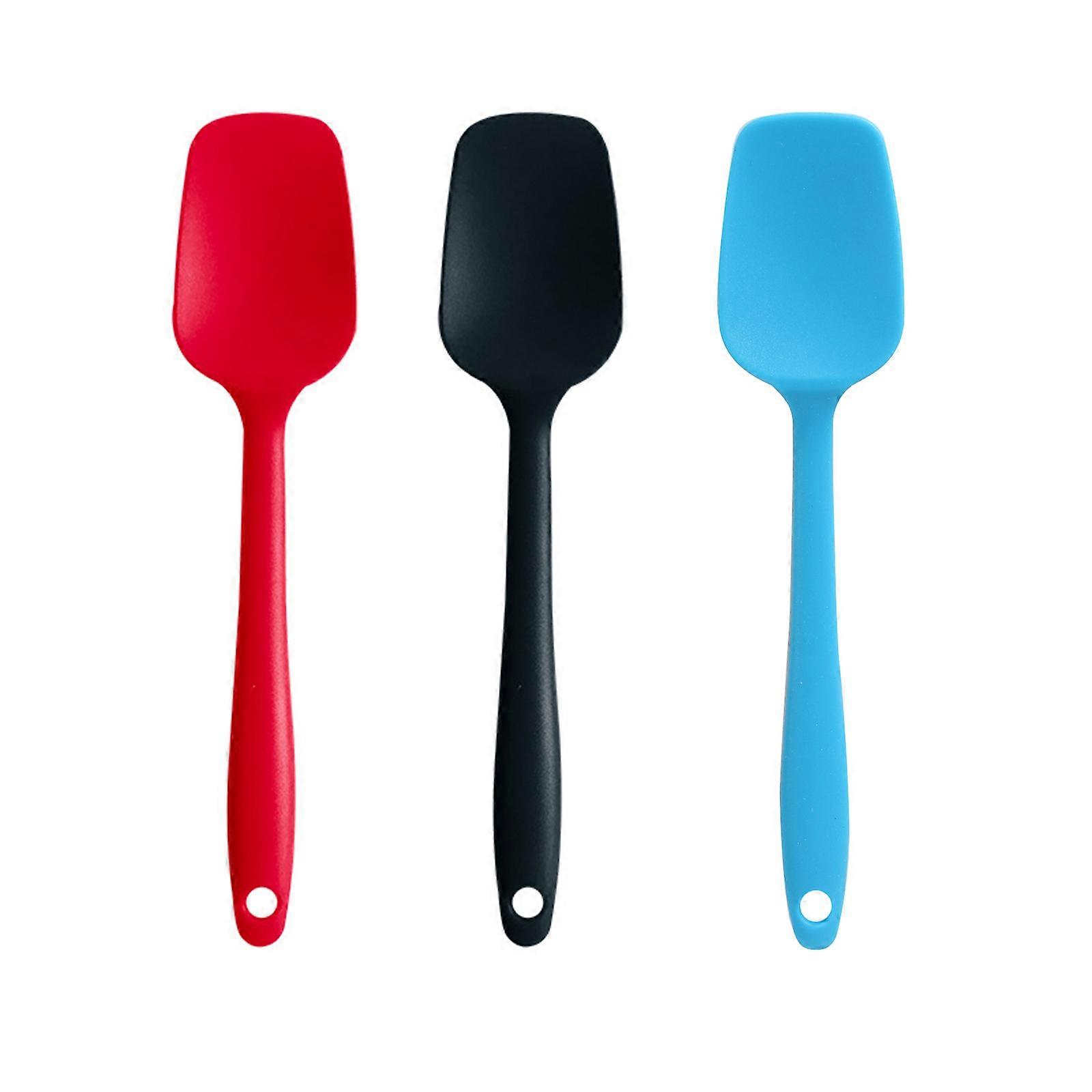 3Pcs Easy to Clean Spatulas Set Small Kitchen Spatulas Convenient Tool Cream Scrapers Integrated Silicone Scrapers
