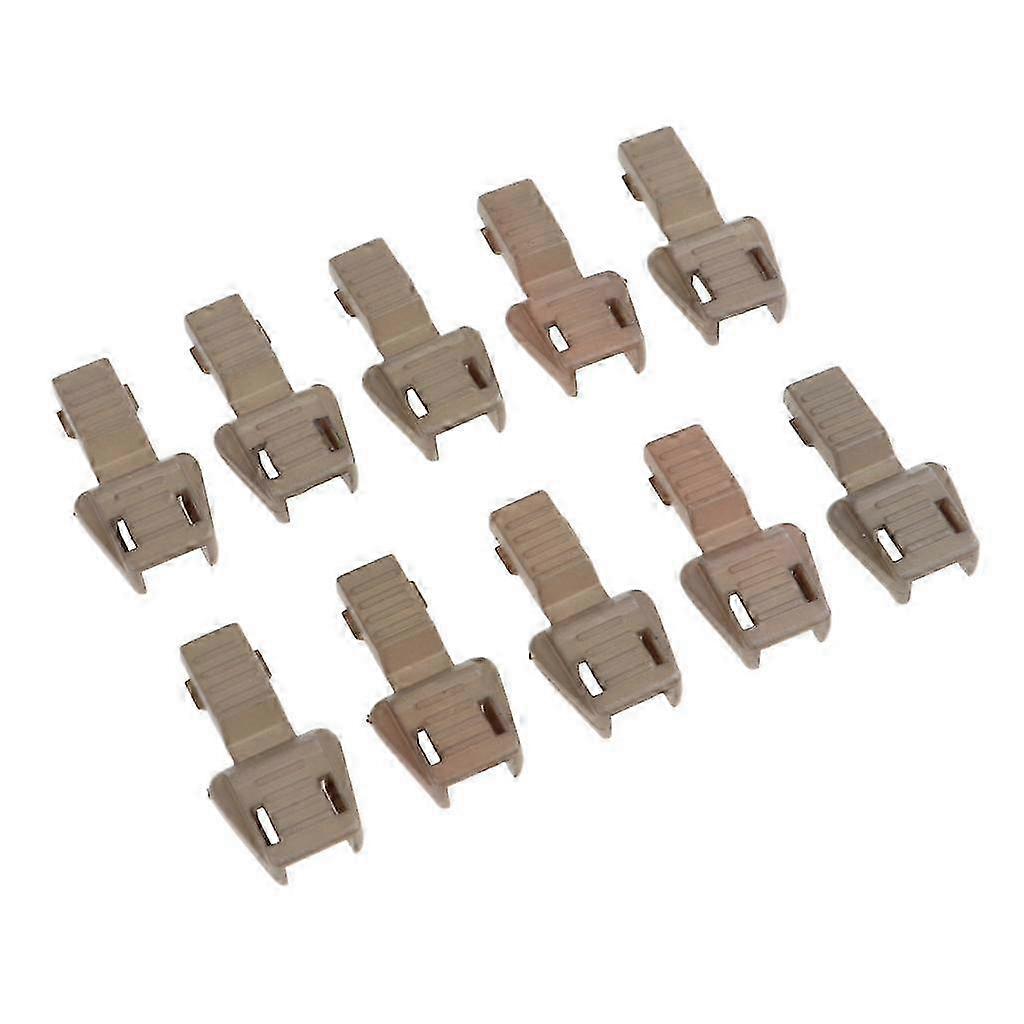 10 Pieces Plastic Zipper Puller End Lock Zip Pull End 4mm Cord-color: Brown
