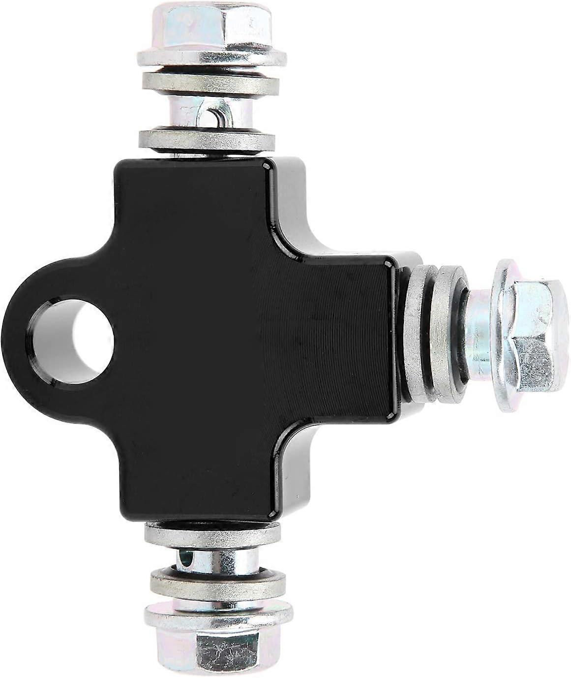 T-Connector, 44x39mm Universal Steel Hydraulic Brake Systems 3 Way Tube Hose Tee Connector for Conversion of First Two Discs (Black Tee)