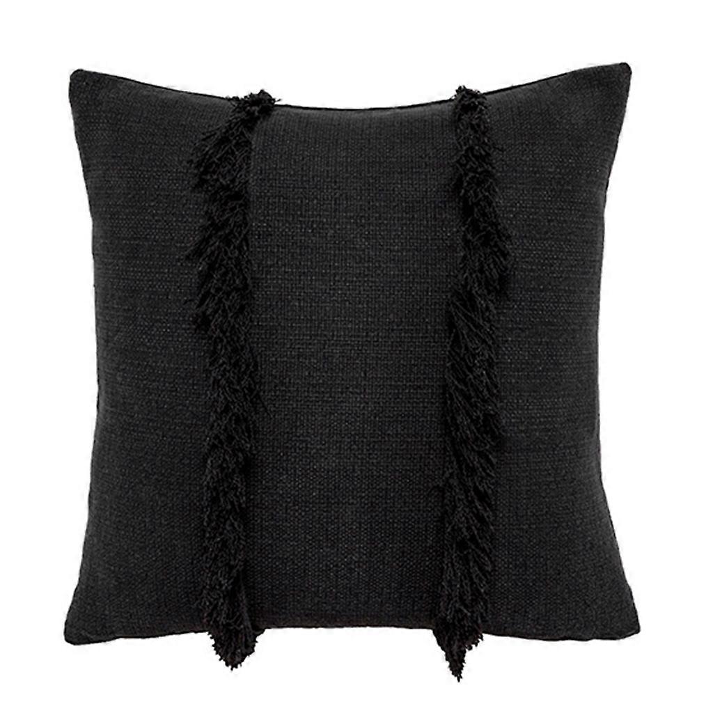 Boho Throw Pillow Cover Fringe Tufted Pillowcase Soft Pillowcase with Tassel Cushion Covers for Couch Sofa Bedroom 45*45cm-2