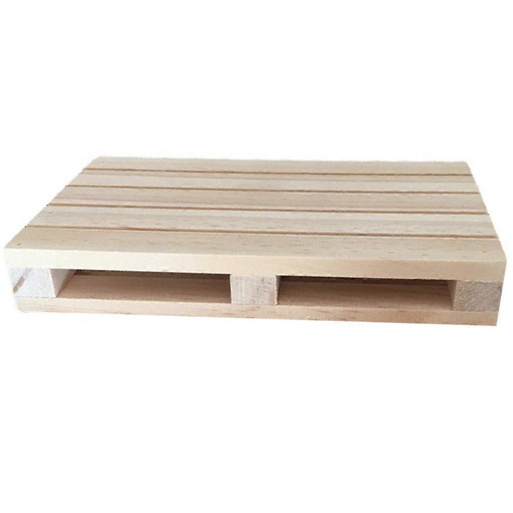 for Creative Wooden Pallet Drink Coaster Rectangular Beverage Coaster Unique Flower Pot Cushion Kitchen Table Top Protec