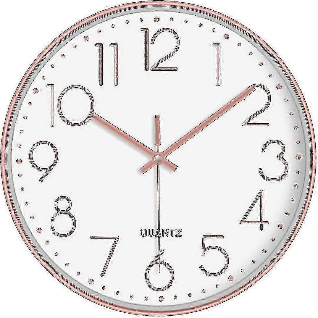 Non-ticking Silent Wall Clocks 12 Inch Battery Operated Quartz Clock Easy To Rea