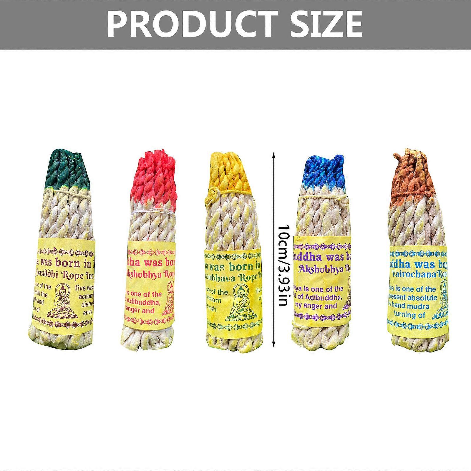 Nepal Handmade Herbal Rope 25 Bundle White Sage Buddha Incense String  Red