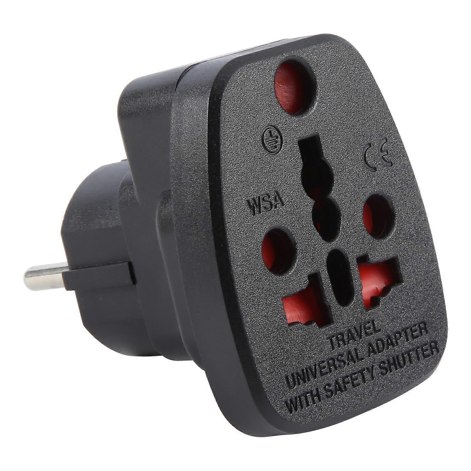 WSA-9 German Plug Global Travel Universal Adapter with Safety Shutter