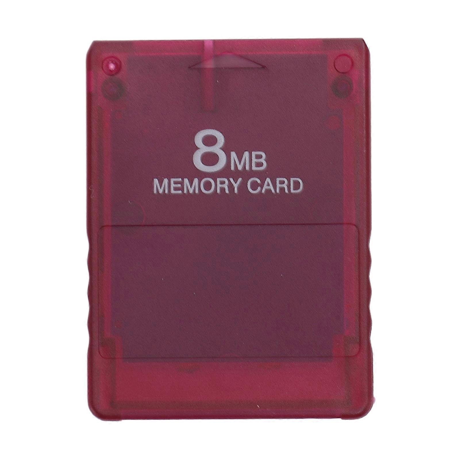 8MB Transparent Red Game Memory Card for Console - Store & Boot Games with Ease