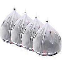 4 Pieces Laundry Net Bags with Drawstring, Shoulder Protector Bags for Clothes, Underwear, and Bra - 40*50cm