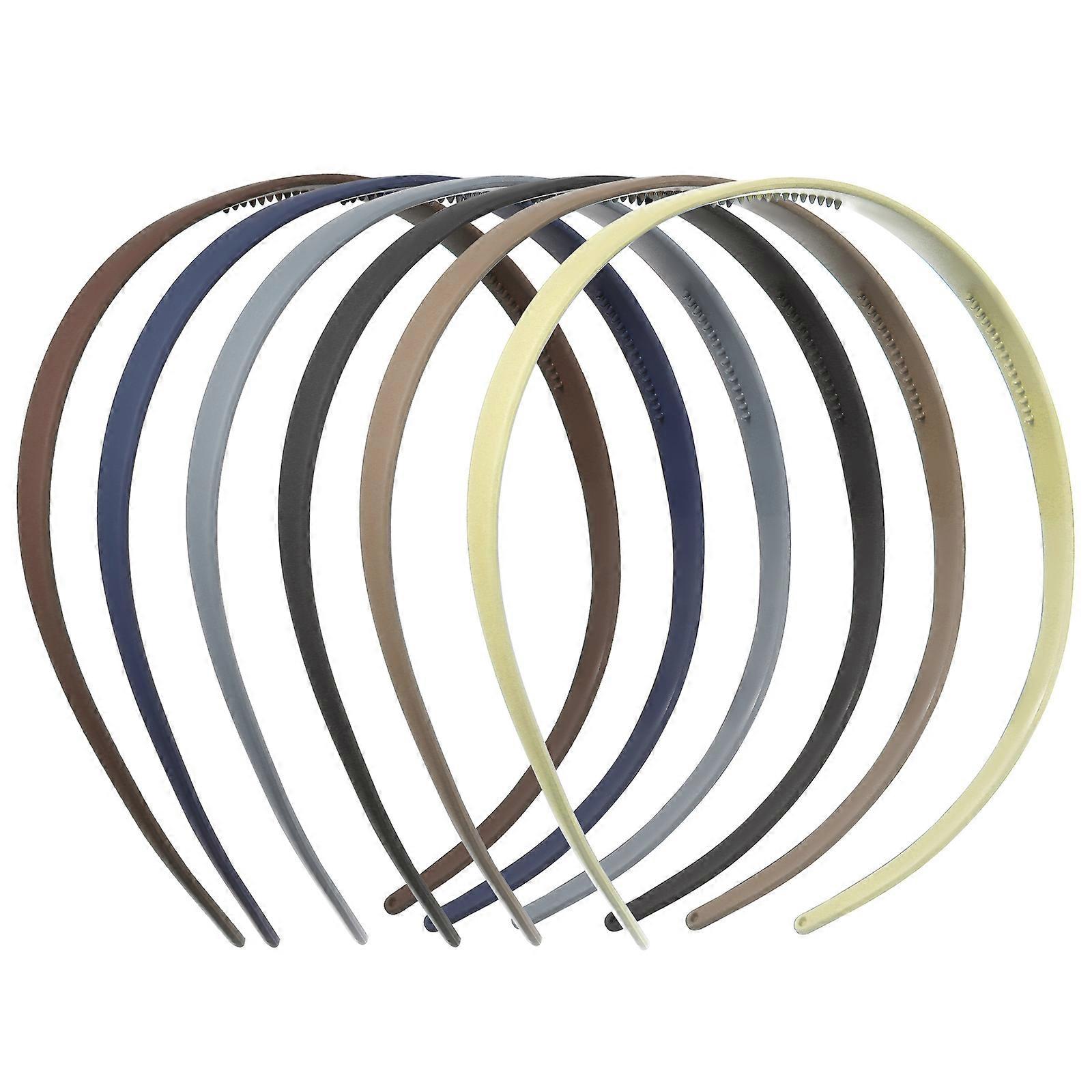 6pcs Non Slip Elastic Headbands for Women – Lightweight & Comfortable Hairbands for Daily & Active Use – Grey