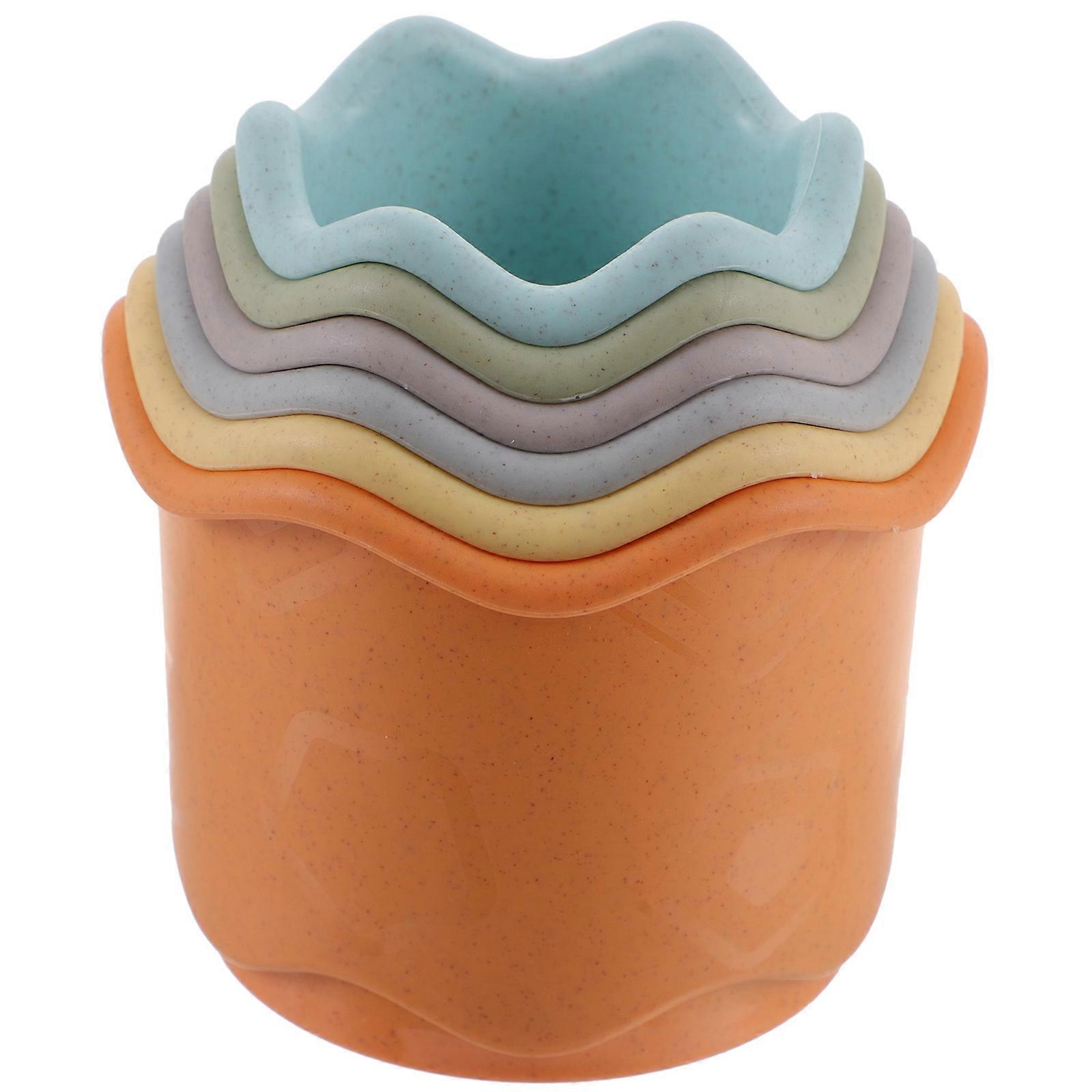 Multicolored Bunny Stacking Cups – Fun Nesting Food Bowl for Rabbits, Treat Dispenser, Pet Enrichment Toy for Rabbit Lovers