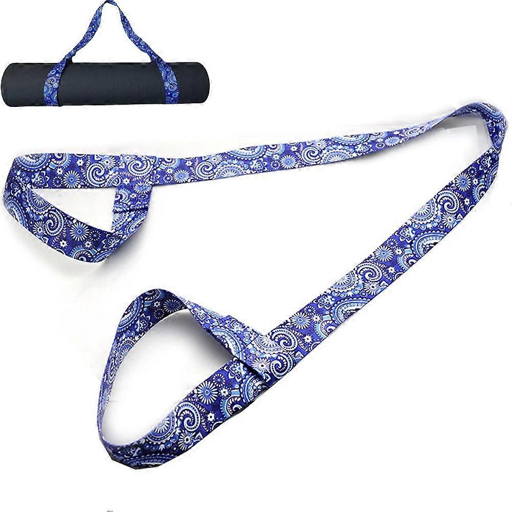 Yoga Carrying Strap Adjustable Printed Yoga Mat Strap Elastic Belt Holder Shoulder Strap Fitness Stretching Strap Style1