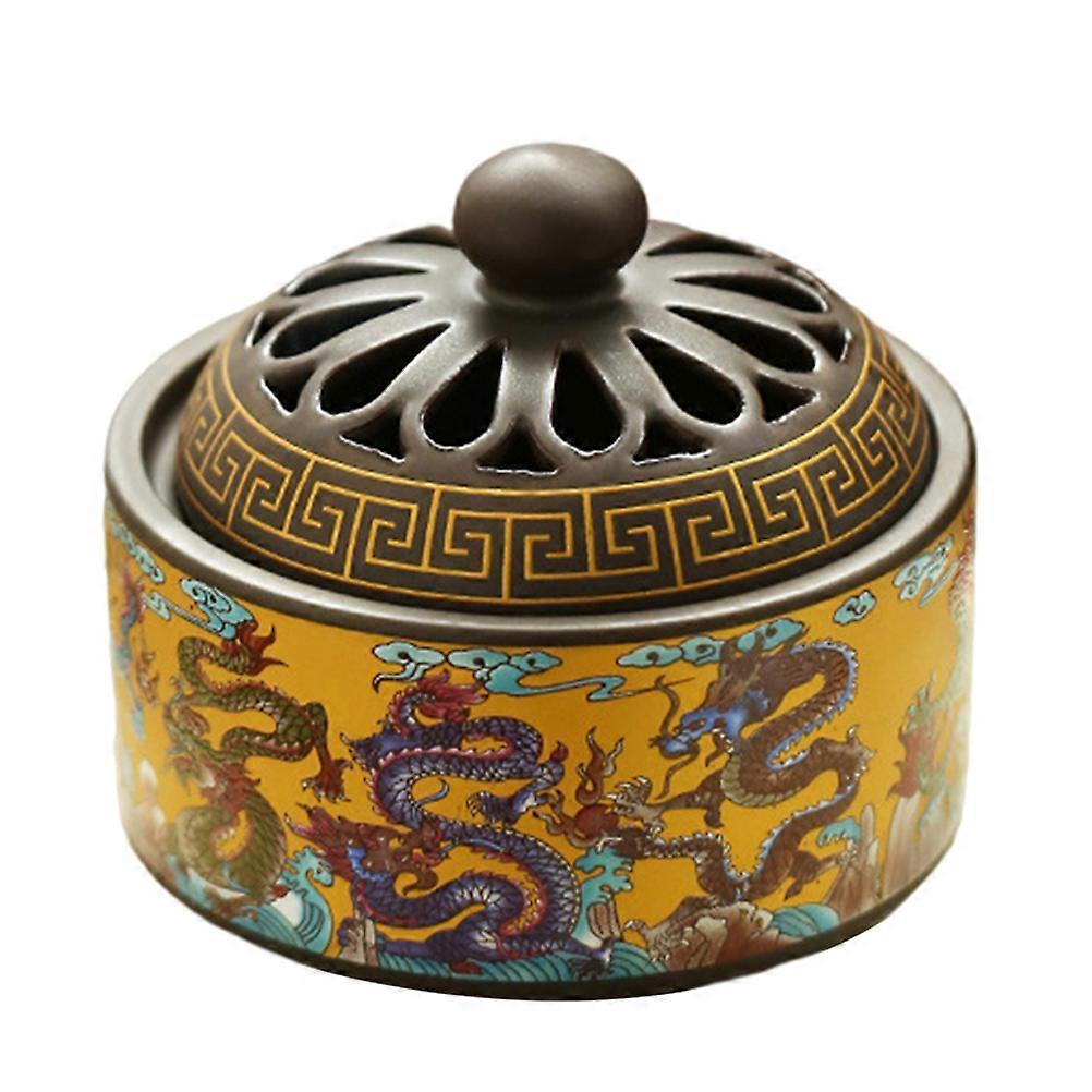Aroma Holder Incense Burner Home Decoration Square Ceramics Incense Burning 1Set