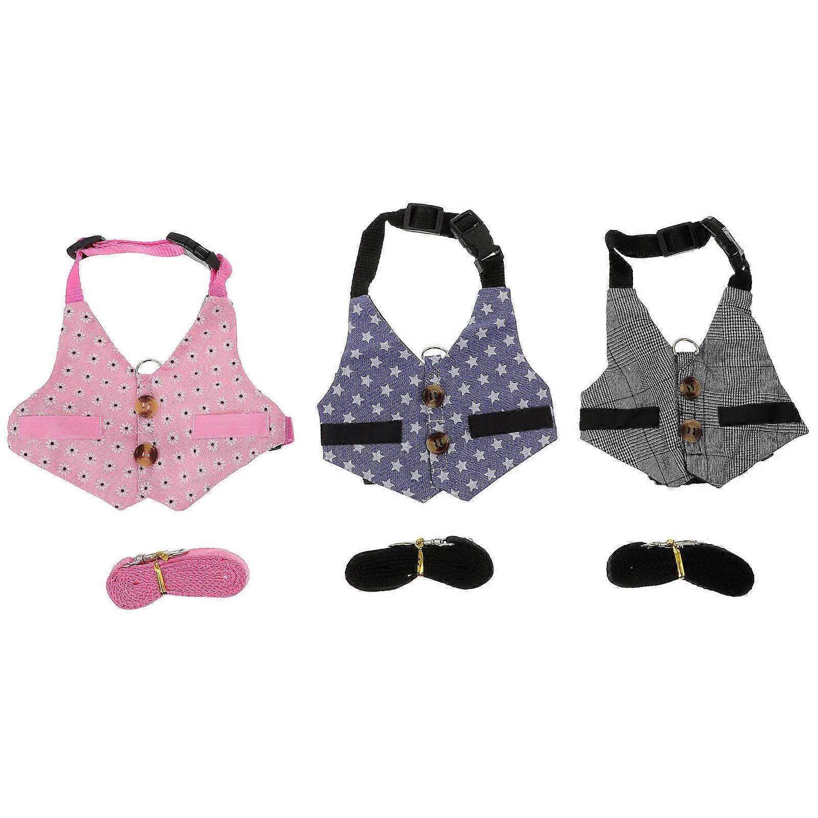 Stylish 3 Vest Harness with Leash – Comfortable for Daily Walks, Outdoor Activities & Weekend Parties