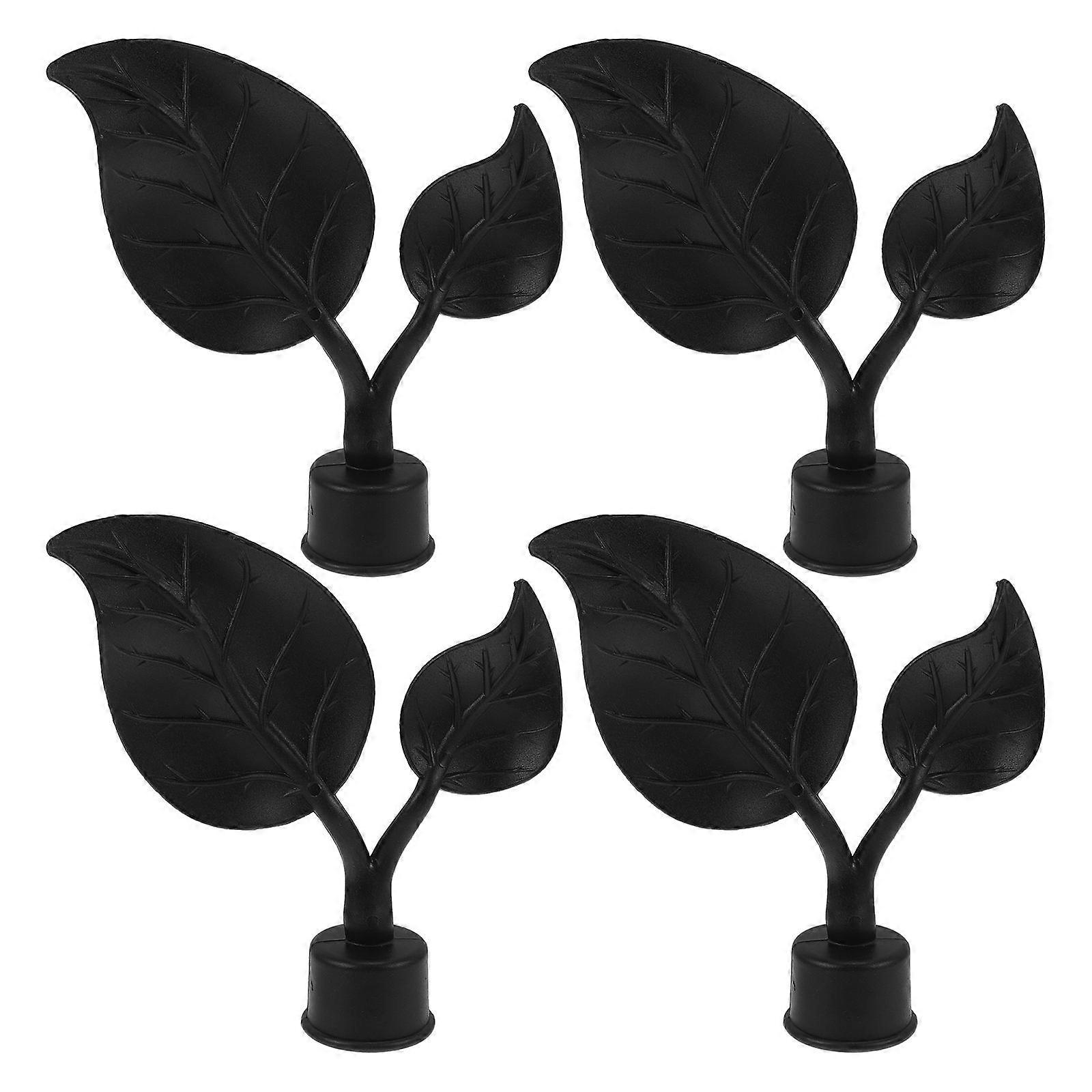 4pcs Decorative Curtain Rod End Caps with Unique Design for Home Decor – Easy Install Creative Window Accessories