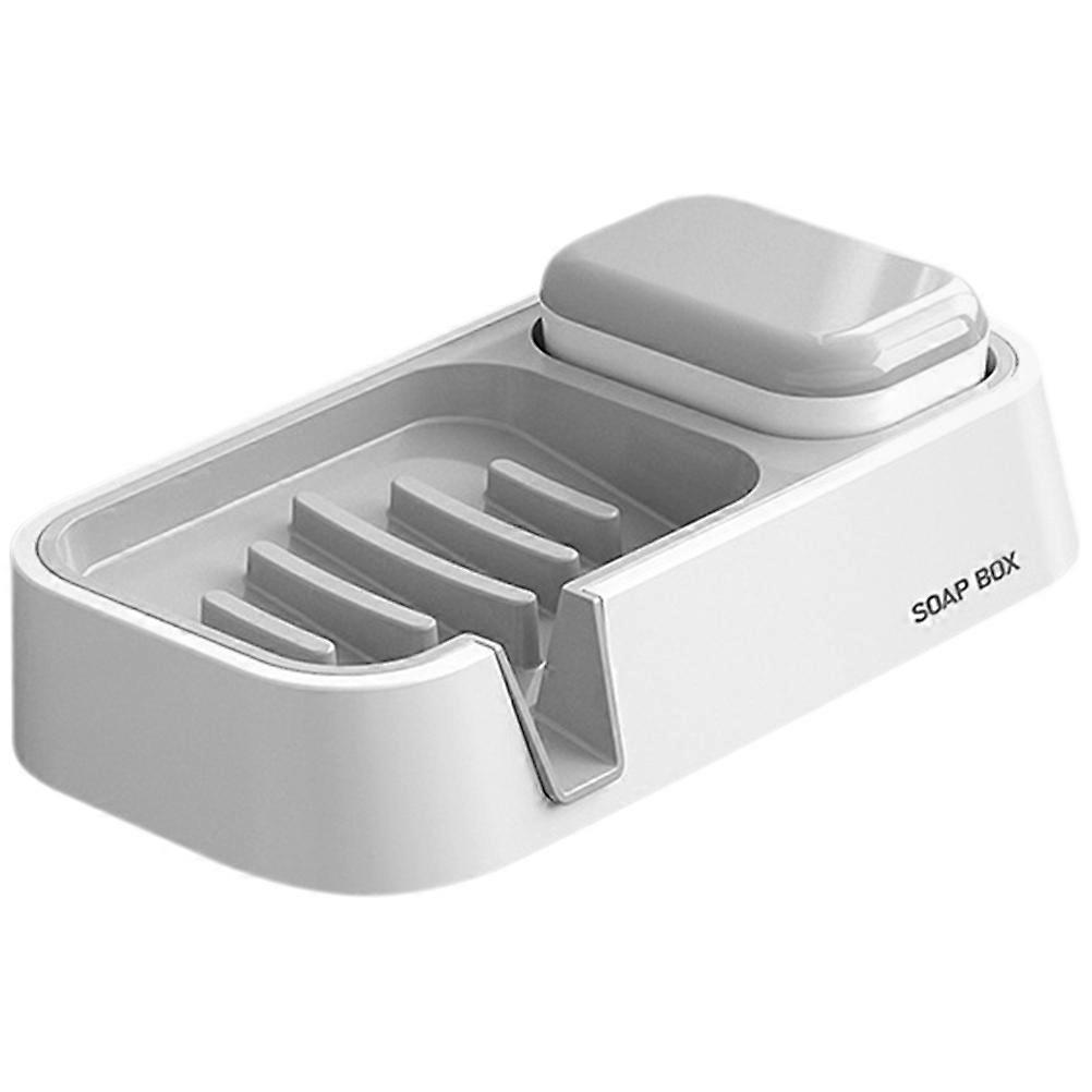 Wall Mounted Soap Dish Waterproof Easy to Clean ABS Material Kitchen 9.00X6.00X5.00Cm 1Set