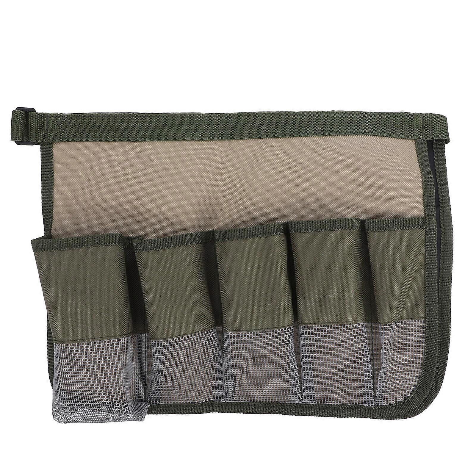 Gardening Tool Bag Garden Tool Belt Organizer Multi-Pocket Design Olive Green 35 x 25 Cm Durable 1Pcs