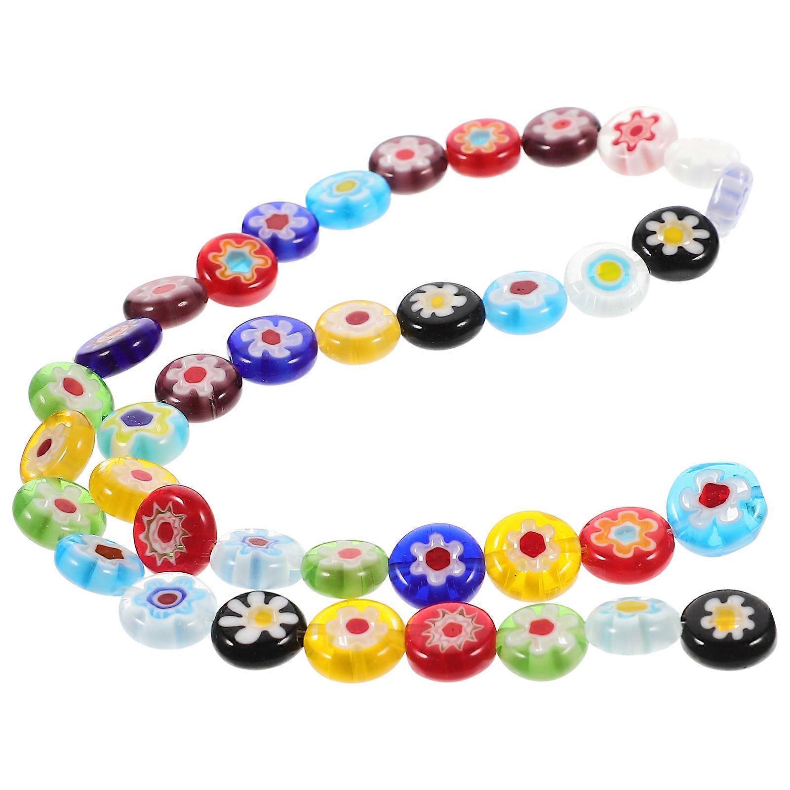 Jewelry Making Accessories Diy Beads Glass Material Round Style Loose Beads 1.00X1.00X0.40Cm 1Set
