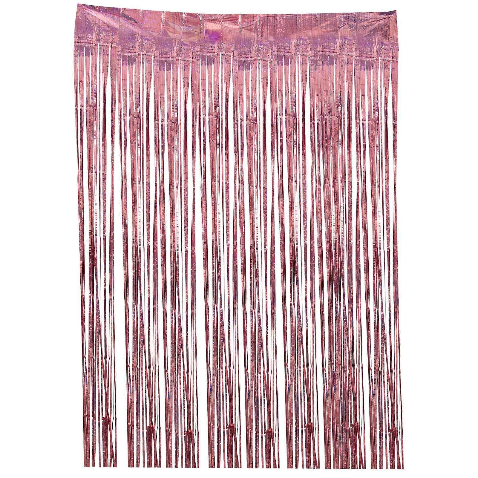 Fringe Curtains Party Decorations Golden Tassel Shape Christmas Atmosphere 300X100CM 1Set