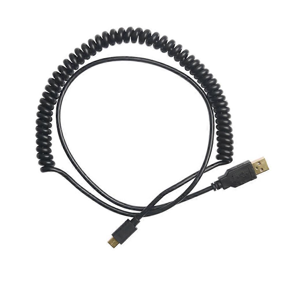 Durable Keyboard Cable Coil Spring Cable for Keyboard Black 70X1.2X0.6CM 1Set