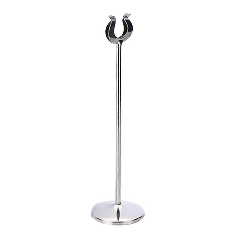Stainless Steel U Shaped Menu Card Holder with Stable Base for Table Numbers, Place Cards, and Event Use in Restaurants, Weddings, Banquets, Cafes