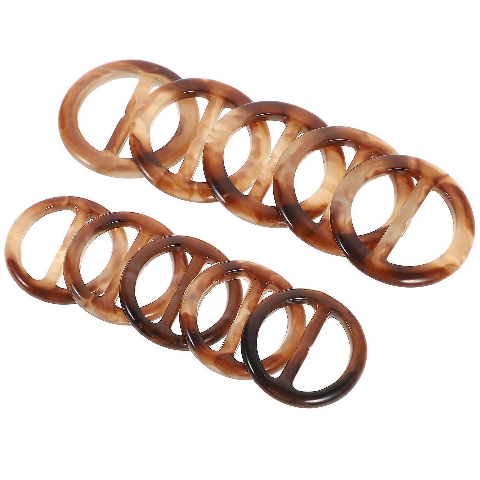 T-Shirt Slide Rings Resin Round Buckle Clothes Scarves 20Pcs Adjustable Roller