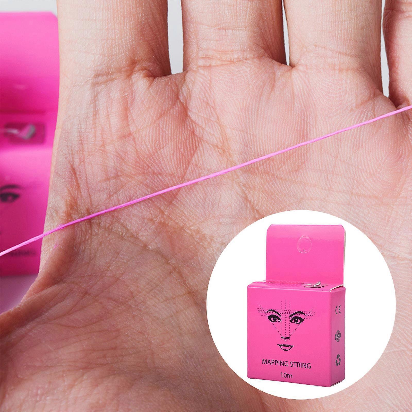 Pre-inked Eyebrow Mapping String 10m Eyebrow Mapping Thread Measuring Tool