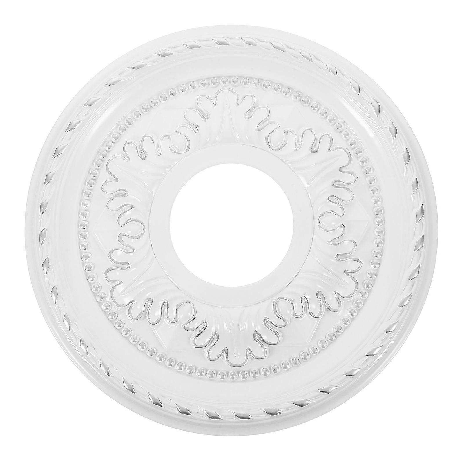 Ceiling Light Fitting Ceiling Light Accessory Silver Round Versatile Design PVC DIY Lighting Setup 1Set