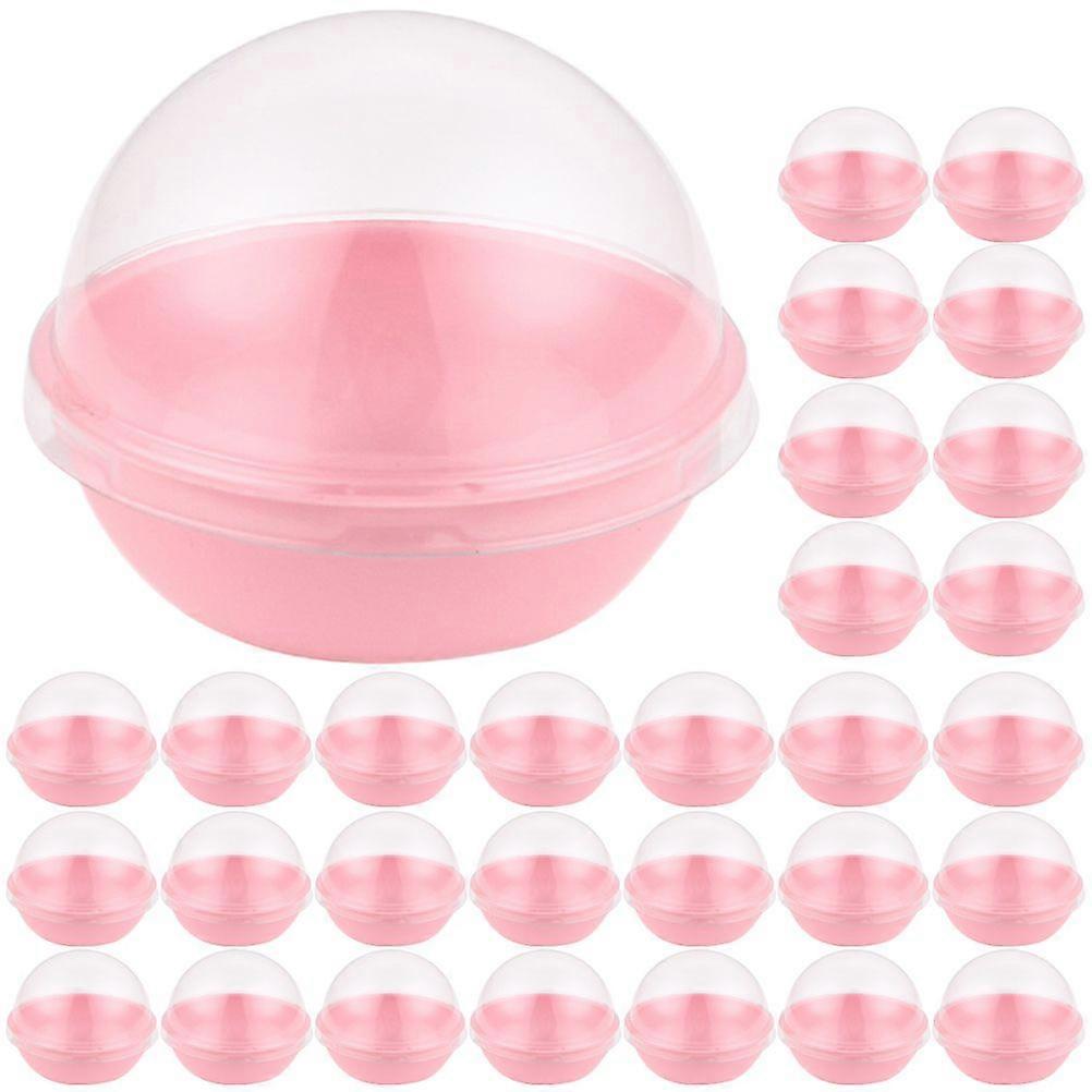 100Pcs Mini Cupcake Containers Cake Packaging Boxes Single Moon Cake Container with Dome Lid