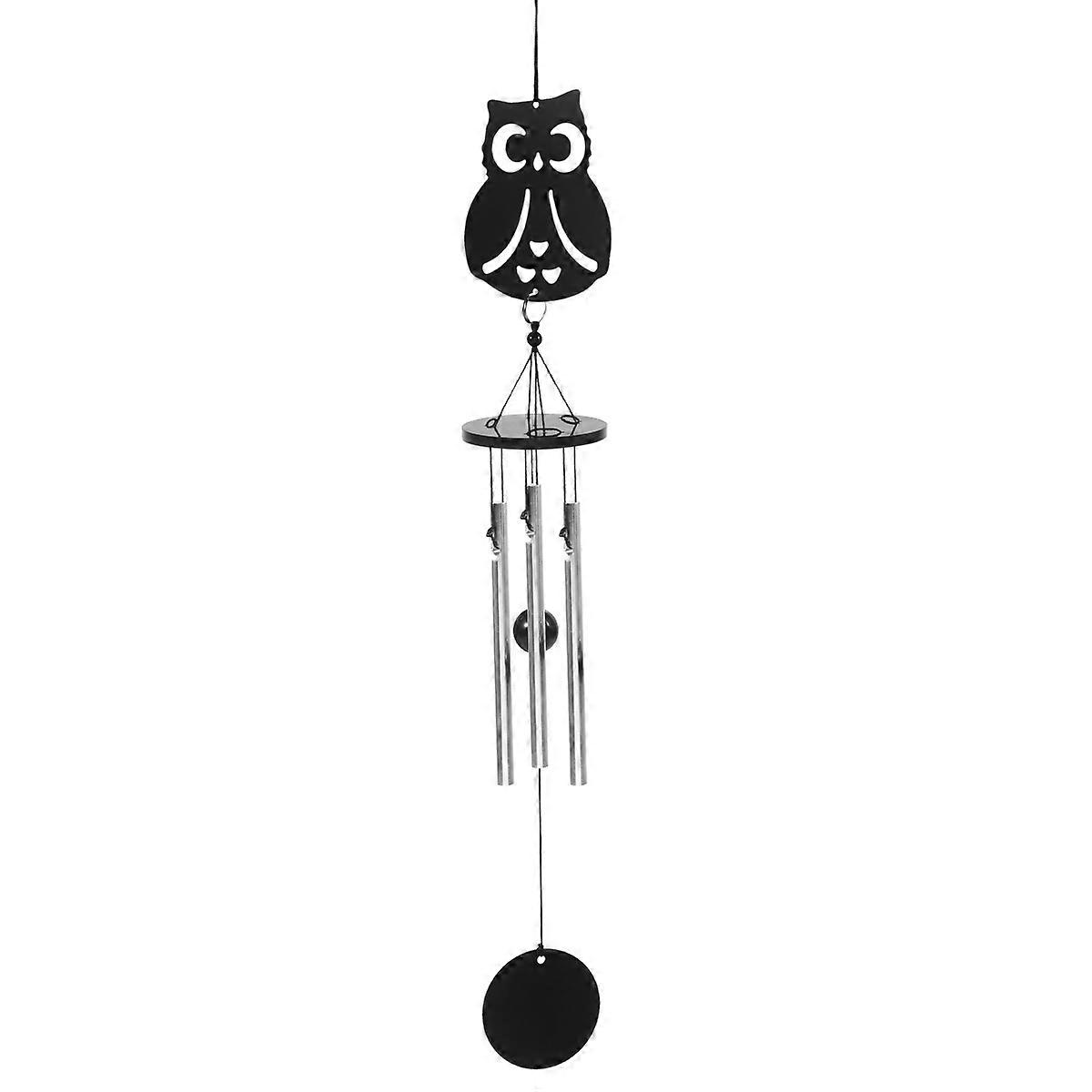 Handmade Owl Wind Chime Tube Aeolian Bells Decorative Hanging Craft