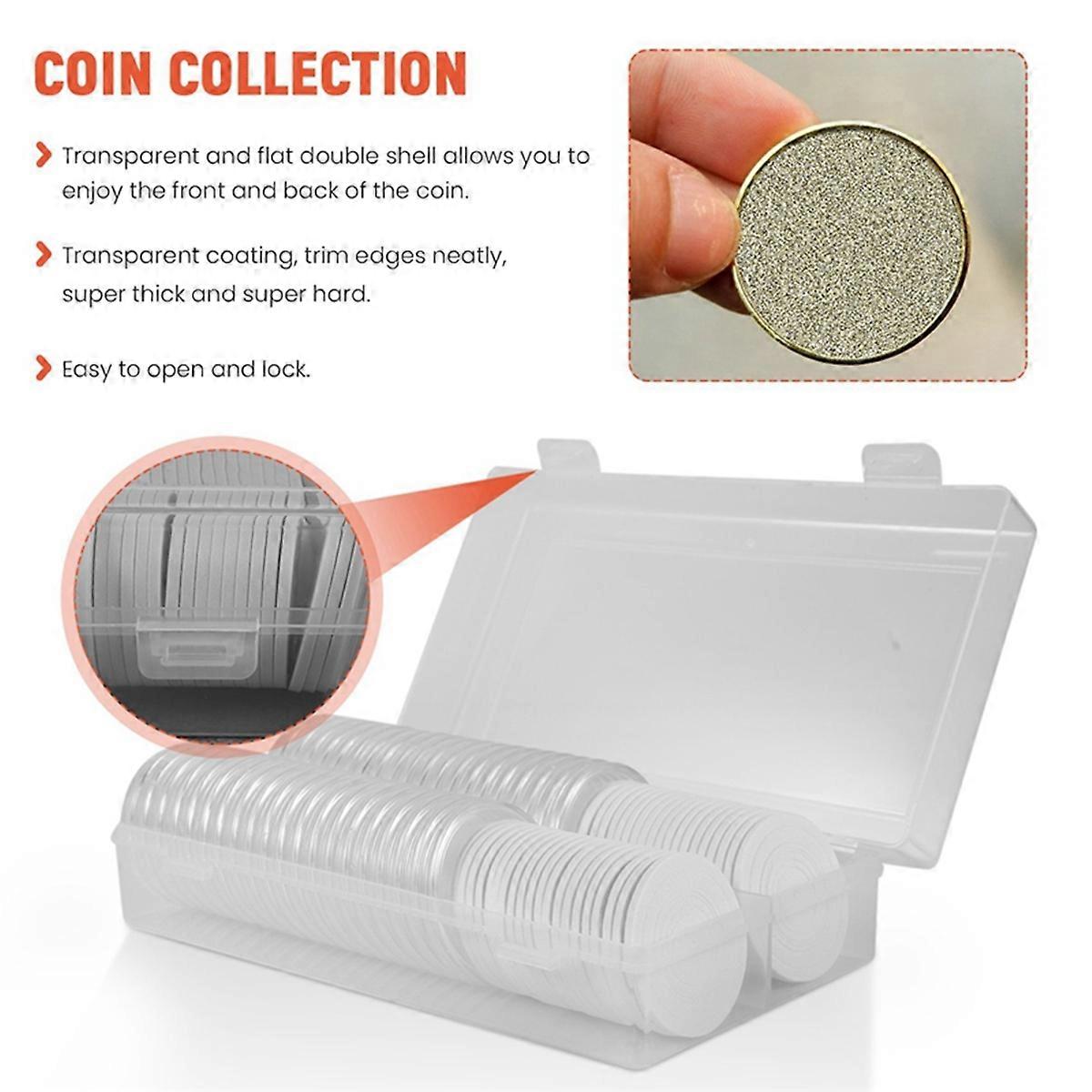 46 mm Coin Capsules Round Coin Holder Case and 7 Sizes Protect Gasket