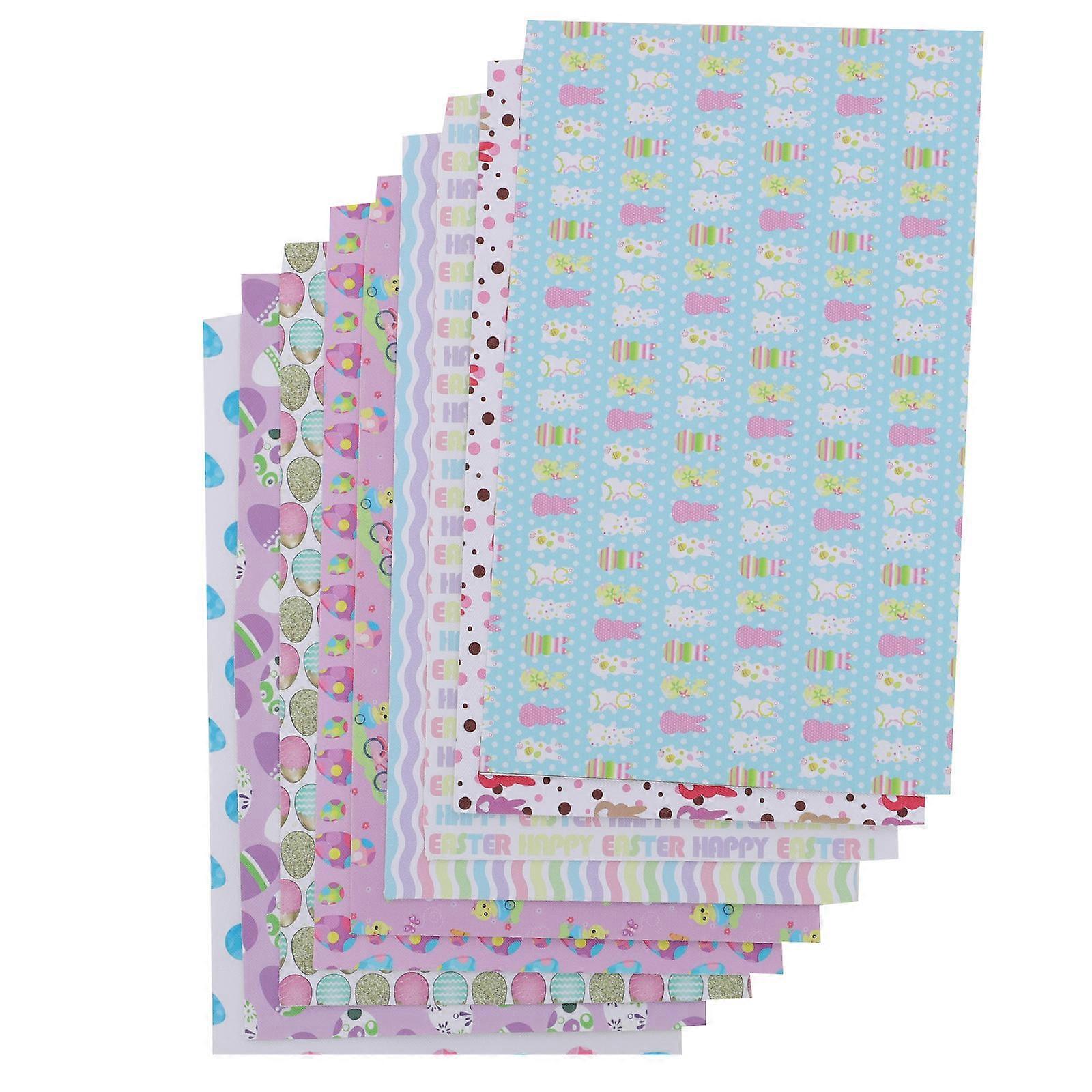 Sewing Leather Sheets Easter Themed Crafting DIY Projects Assorted Color 0.1X20X33CM Cuttable 9 Sheets