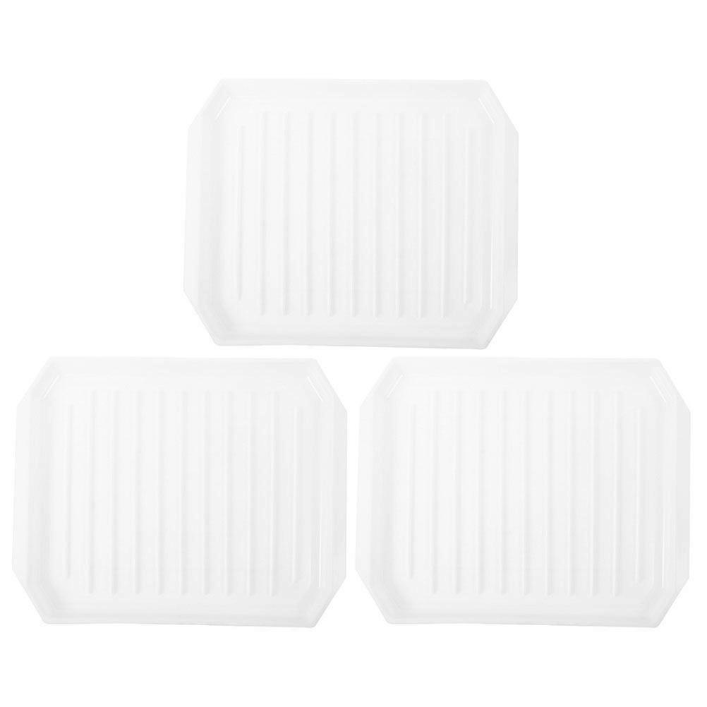3pcs Bacon Baking Pan Cooking Tray Microwave Baking Rack Microwave Bakeware for Home