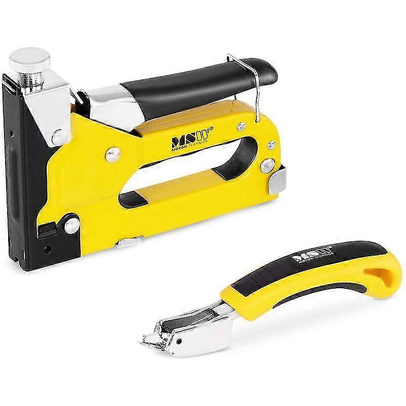 Manual Stapler with Staple Remover for Wall Use - Black and Pink