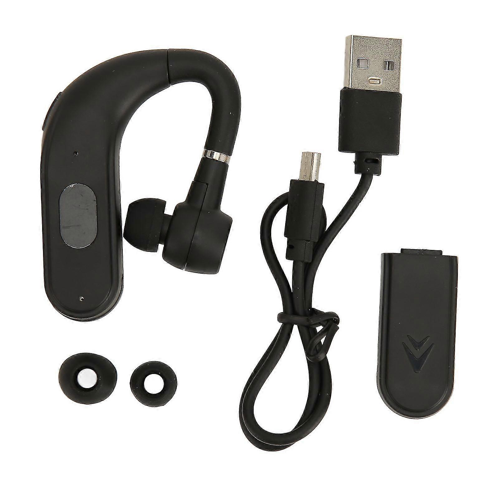 Bone Conduction Earpiece Waterproof Replaceable Battery Dual Batteries LED Digital Display Wireless Bluetooth Earpiece