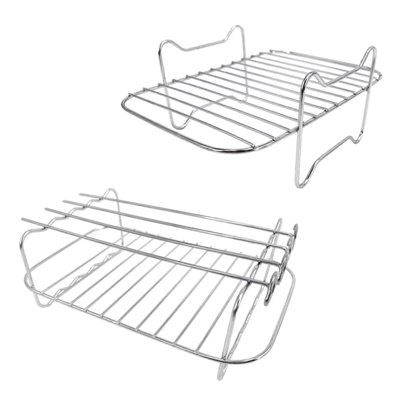 2Pack Rack With 4 Barbecue Skewers Set For Air Grilling And Cooking Rack