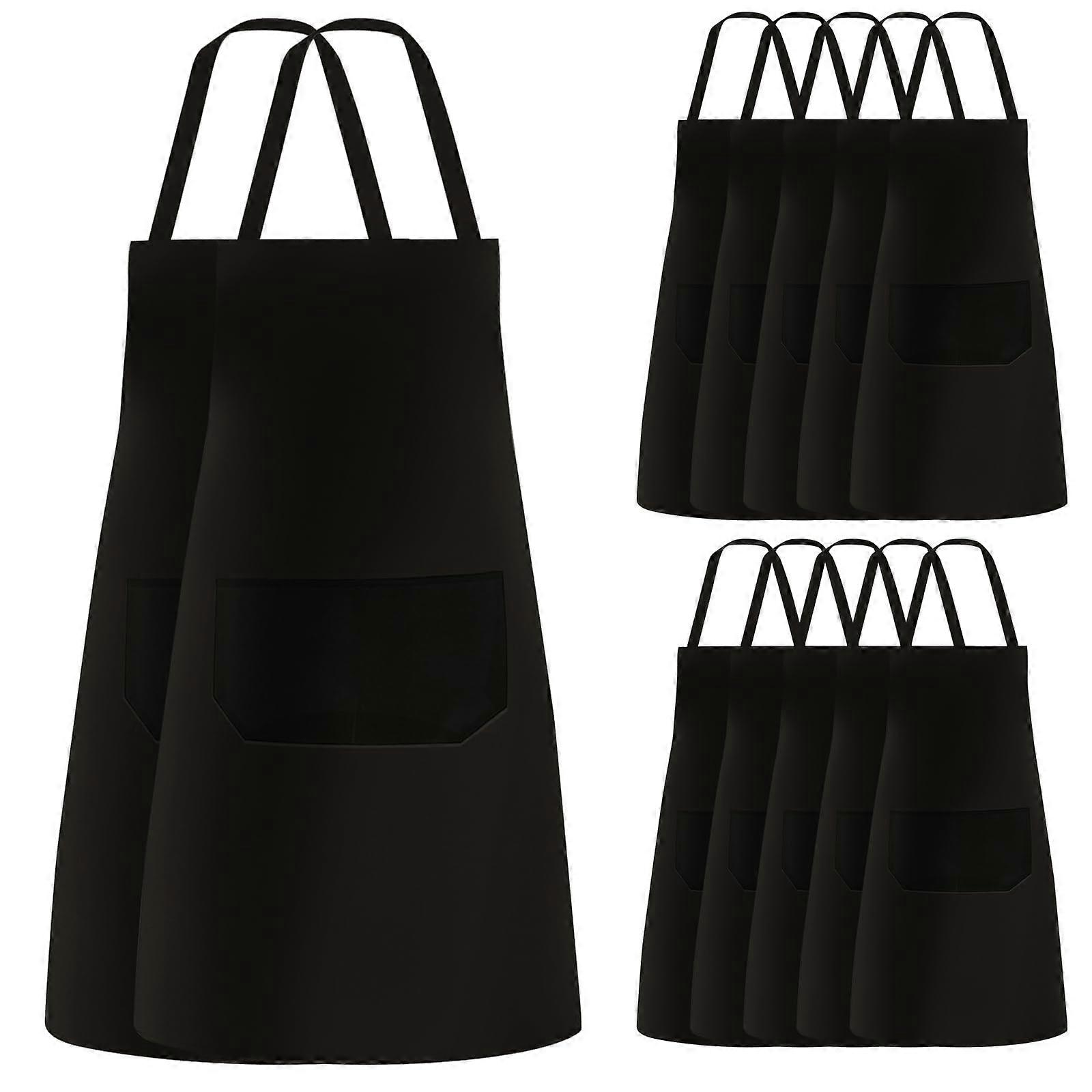 Pack of 12 Cooking Apron: Adjustable with 2 Pockets, Unisex for Kitchen, Cooking, Baking