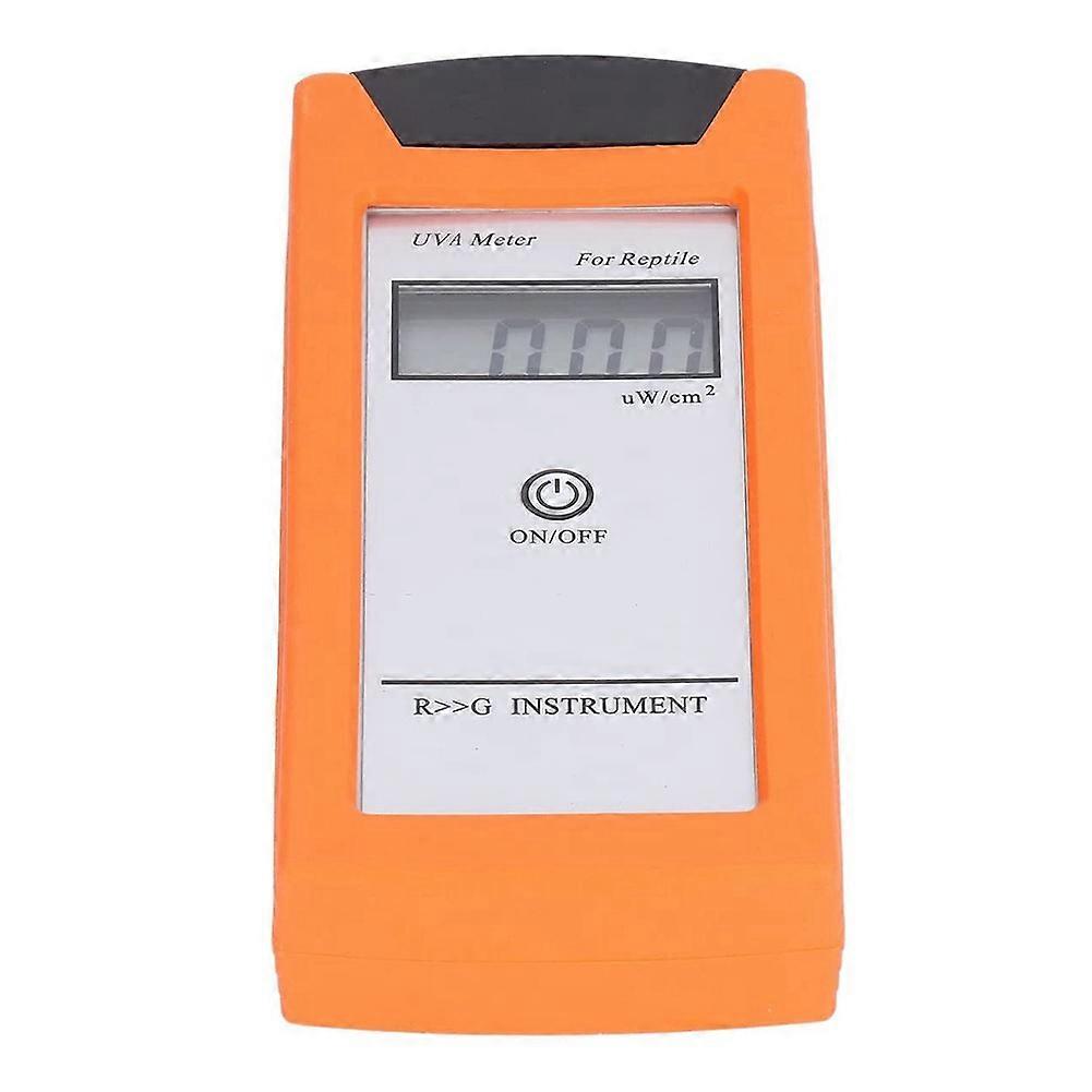 Portable UVA Meter, Silica Gel Material 001999 μW/cm2 3.5-Bit LCD UVA Solar Lamp Tester for Reptile