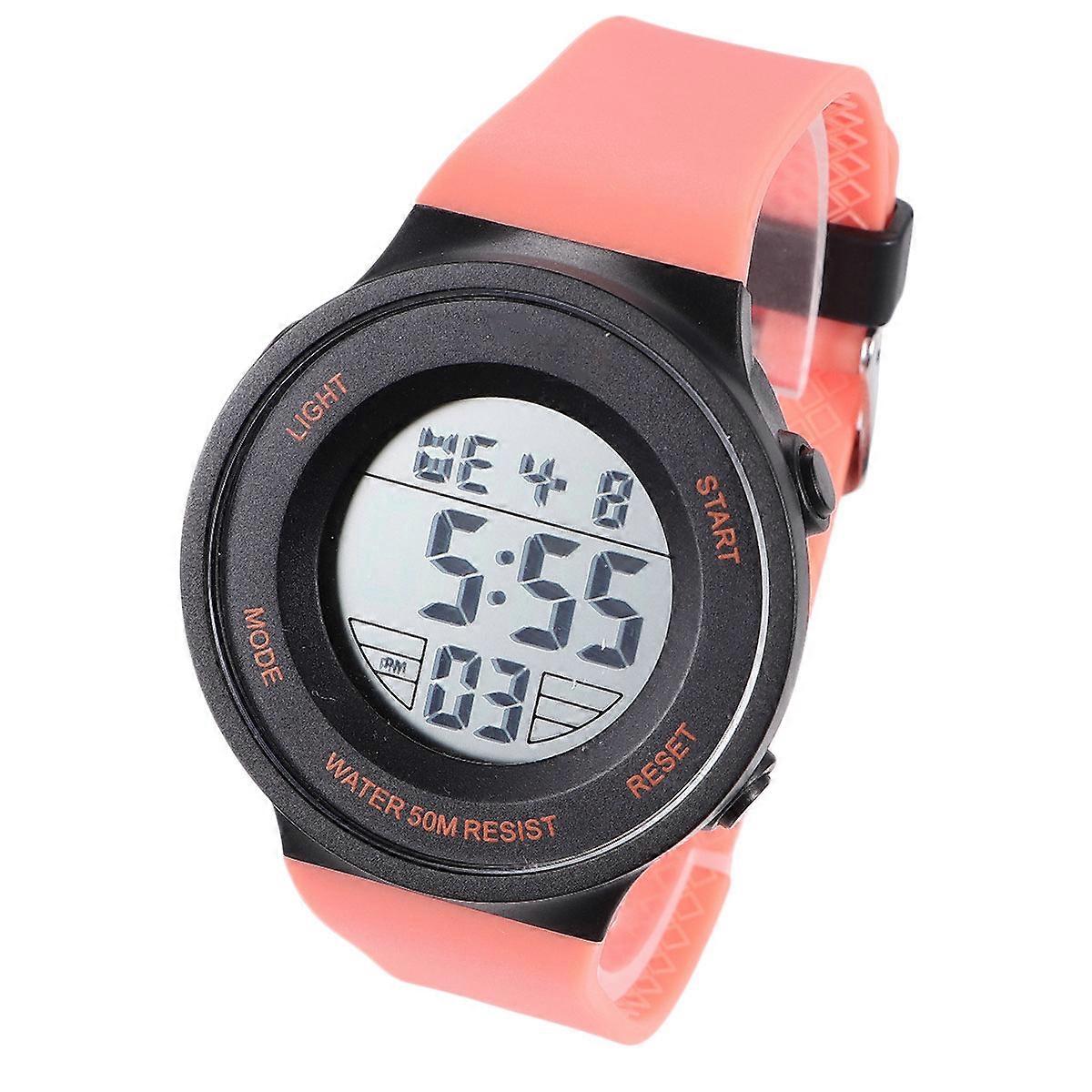 Waterproof Watch For Swimming Luminous Student Watch Orange 25X4.5CM Time Keeping 1Set